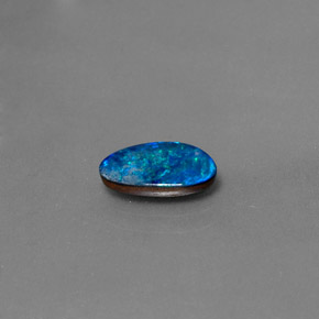 0.97캐럿 천연 멀티컬러 오팔 더블릿, 멋진 모양, 10×5.7 mm, 불투명체