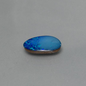 0.83캐럿 천연 멀티컬러 오팔 더블릿, 멋진 모양, 9.9×6.2 mm, 불투명체