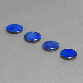 캐럿 천연 멀티컬러 오팔 더블릿 보석, 타원형 컷, 7.1×5 mm, 불투명체