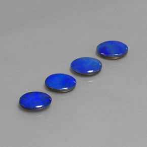 캐럿 천연 멀티컬러 오팔 더블릿 보석, 타원형 컷, 7.1×5.1 mm, 불투명체