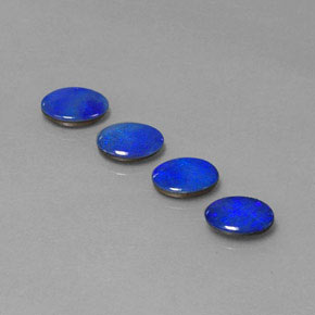캐럿 천연 멀티컬러 오팔 더블릿 보석, 타원형 컷, 7.1×5.1 mm, 불투명체