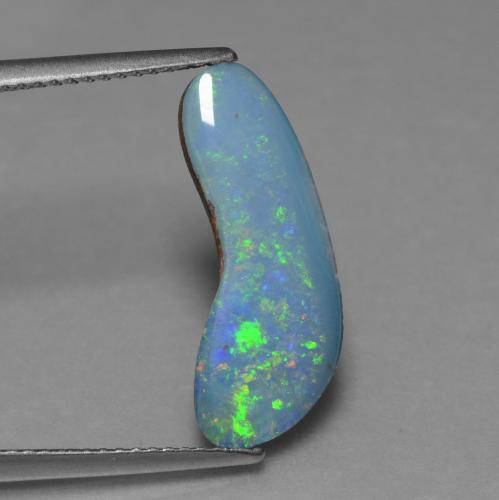 3.36캐럿 천연 다색 오팔 이중선, 멋진 모양, 불투명체