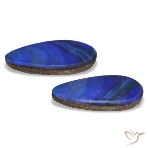 3.19캐럿 천연 여러 가지 빛깔의 청록색 오팔 이중선 보석, 배 모양, 불투명체