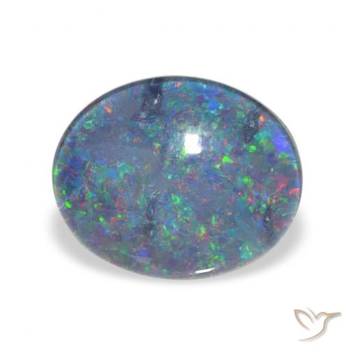 2.90ct 자연스러운 다색 오팔 트리플렛, 타원형, 불투명체
