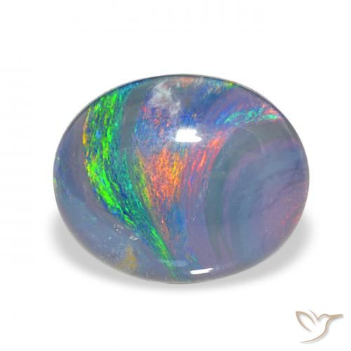 3.00ct 자연스러운 다색 오팔 트리플렛, 타원형, 불투명체