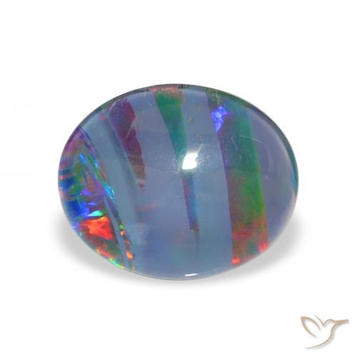 2.25ct 다색 오팔 트리플렛, 타원형, 불투명체