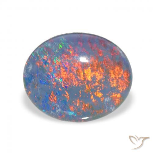 3.01ct 자연스러운 다색 오팔 트리플렛, 타원형, 불투명체