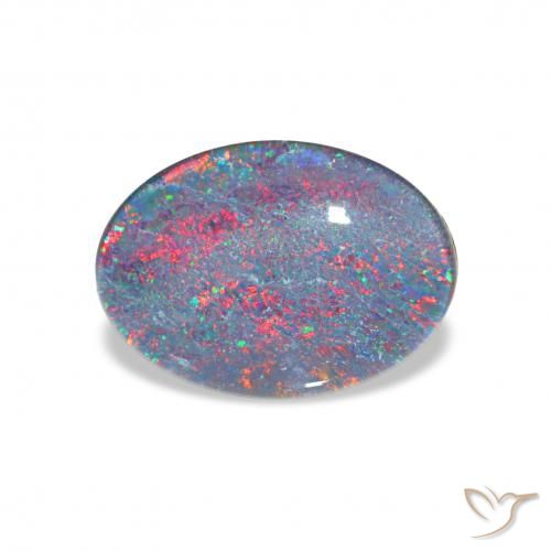 3.74ct 다색 오팔 트리플렛, 타원형, 불투명체