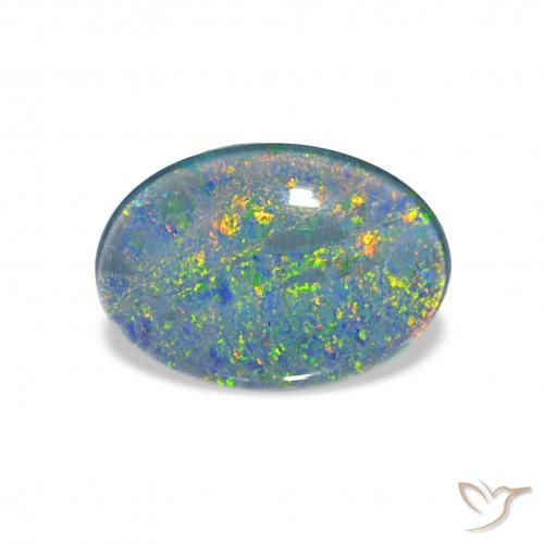 3.54ct 다색 오팔 트리플렛, 타원형, 불투명체