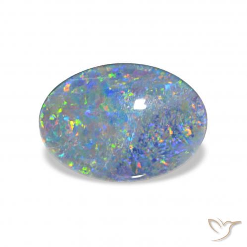 3.36ct 다색 오팔 트리플렛, 타원형, 불투명체