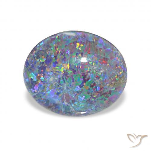 2.83ct 다색 오팔 트리플렛, 타원형, 불투명체