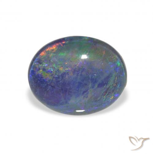 2.57ct 자연스러운 다색 오팔 트리플렛, 타원형, 불투명체