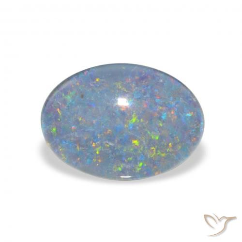 3.74ct 다색 오팔 트리플렛, 타원형, 불투명체