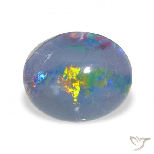 2.54ct 자연스러운 다색 오팔 트리플렛, 타원형, 불투명체