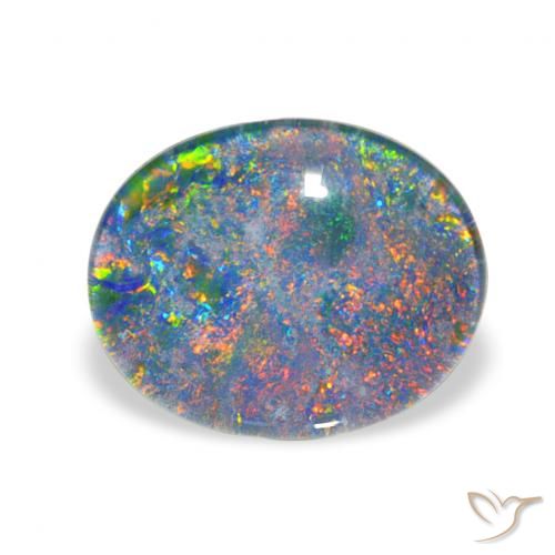 2.81ct 다색 오팔 트리플렛, 타원형, 불투명체
