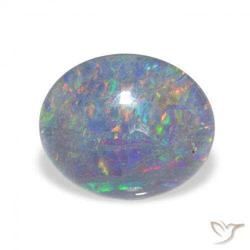 3.00ct 자연스러운 다색 오팔 트리플렛, 타원형, 불투명체