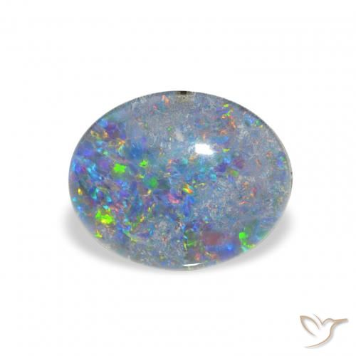 2.25ct 자연스러운 다색 오팔 트리플렛, 타원형, 불투명체