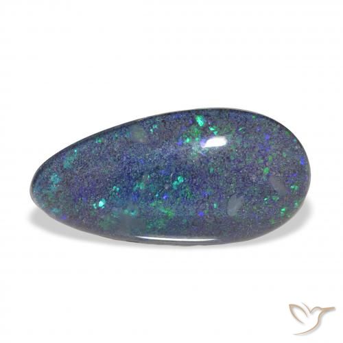 3.74ct 자연스러운 다색 오팔 트리플렛, 배 모양, 불투명체