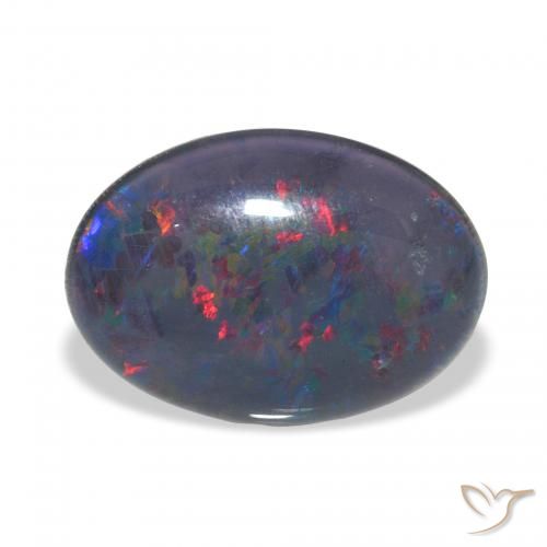 3.66ct 자연스러운 다색 오팔 트리플렛, 타원형, 불투명체