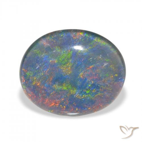 3.00ct 자연스러운 다색 오팔 트리플렛, 타원형, 불투명체