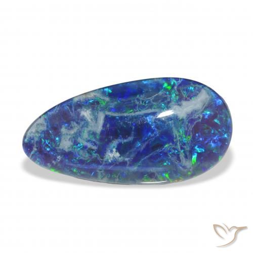 3.93ct 자연스러운 다색 오팔 트리플렛, 배 모양, 불투명체