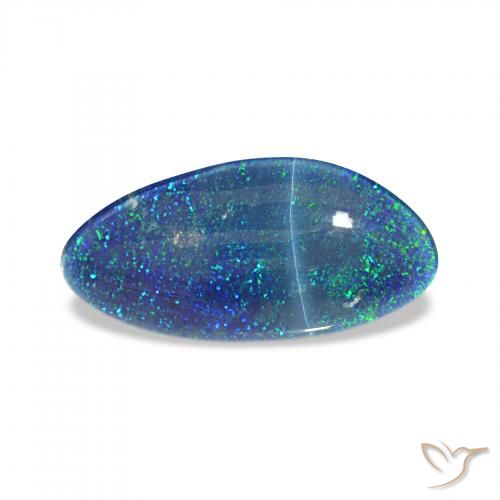 3.30ct 멀티컬러 블루 오팔 트리플렛, 팬시한, 불투명체