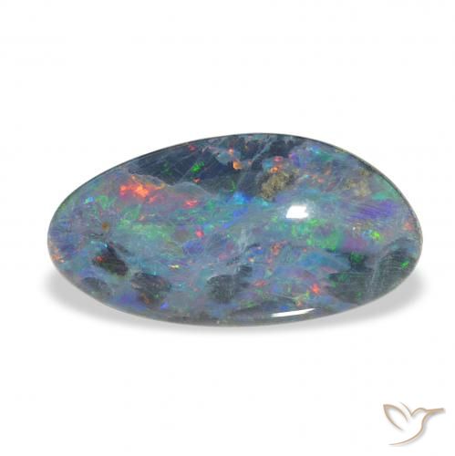4.20ct 다색 오팔 트리플렛, 팬시한, 불투명체