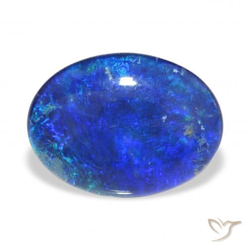 5.72ct 자연스러운 다색 오팔 트리플렛, 타원형, 불투명체
