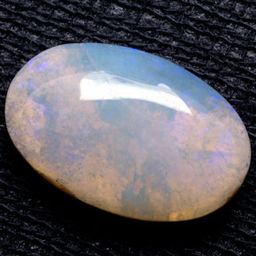 4.49캐럿 천연 멀티컬러 오팔, 투명한, 15.6×10.2 mm, 투명/반투명