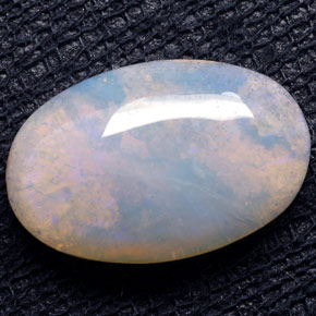 4.49캐럿 천연 멀티컬러 오팔, 투명한, 15.6×10.2 mm, 투명/반투명