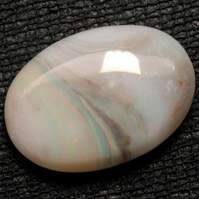 6.06캐럿 천연 멀티컬러 오팔, 투명한, 17.2×12.2 mm, 투명/반투명