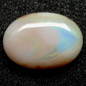6.24캐럿 천연 멀티컬러 오팔, 타원형 컷, 17.3×12.4 mm, 불투명체