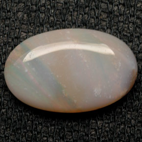 2.46캐럿 천연 멀티컬러 오팔, 타원형 컷, 14.7×9.3 mm, 불투명체