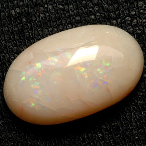 7.70캐럿 천연 멀티컬러 오팔, 투명한, 18.5×11.2 mm, 투명/반투명