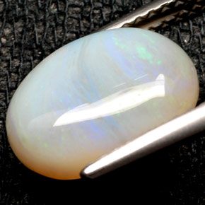 2.76캐럿 천연 멀티컬러 오팔, 투명한, 11.6×8.5 mm, 투명/반투명