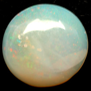 1.88캐럿 천연 멀티컬러 오팔, 투명한, 9.89 mm, 투명/반투명