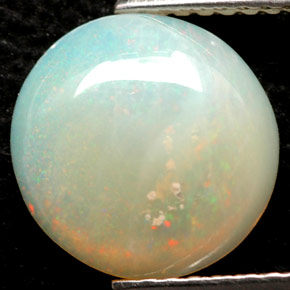 1.88캐럿 천연 멀티컬러 오팔, 투명한, 9.89 mm, 투명/반투명
