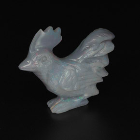10.28캐럿 천연 멀티컬러 오팔, 멋진 모양, 24.5×19.8 mm, 불투명체