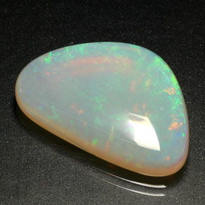 9.05캐럿 천연 멀티컬러 오팔, 투명한, 20.8×13.8 mm, 투명/반투명