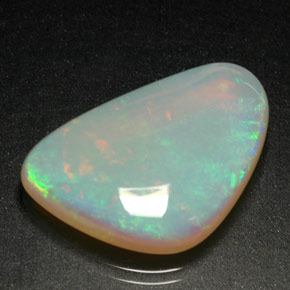 9.05캐럿 천연 멀티컬러 오팔, 투명한, 20.8×13.8 mm, 투명/반투명