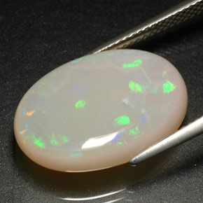 10.36캐럿 천연 멀티컬러 오팔, 투명한, 20×14.2 mm, 투명/반투명