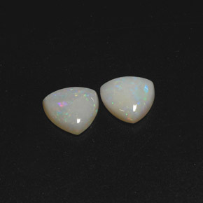 캐럿 천연 멀티컬러 오팔 보석, 투명한, 7.2×7 mm, 투명/반투명