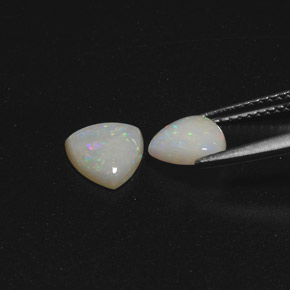 캐럿 천연 멀티컬러 오팔 보석, 투명한, 7.2×7 mm, 투명/반투명