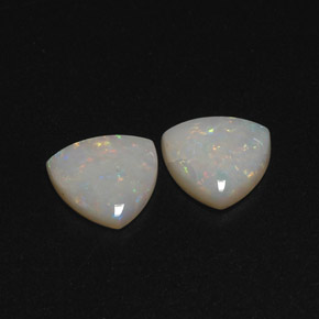 캐럿 천연 멀티컬러 오팔 보석, 투명한, 7.1×7.1 mm, 투명/반투명