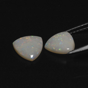 캐럿 천연 멀티컬러 오팔 보석, 투명한, 7.1×7.1 mm, 투명/반투명