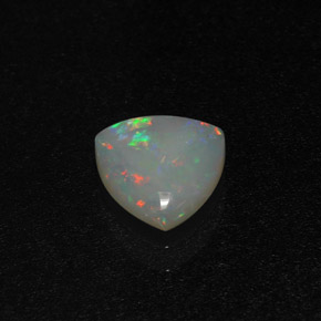 0.64캐럿 천연 멀티컬러 오팔, 트릴리언, 7.1×6.9 mm, 투명한