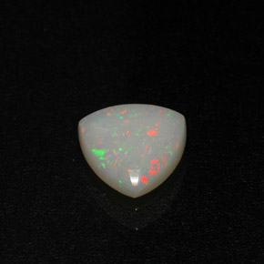 0.58캐럿 천연 멀티컬러 오팔, 투명한, 7.1×7 mm, 투명/반투명