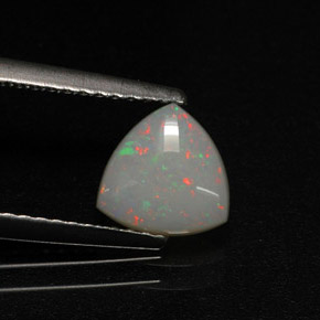 0.58캐럿 천연 멀티컬러 오팔, 투명한, 7.1×7 mm, 투명/반투명
