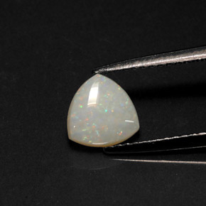 0.70캐럿 천연 멀티컬러 오팔, 투명한, 7.1×6.9 mm, 투명/반투명