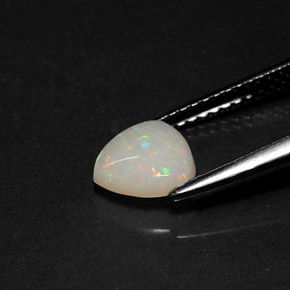 0.70캐럿 천연 멀티컬러 오팔, 투명한, 7.1×6.9 mm, 투명/반투명